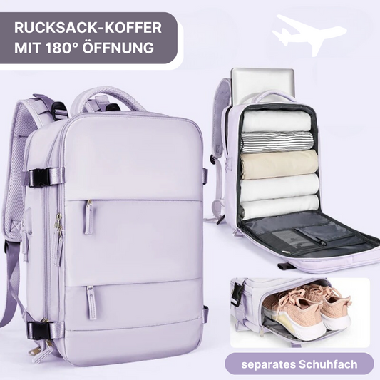 2-in-1 Rucksack-Koffer mit 180° Öffnung - entspannt unterwegs